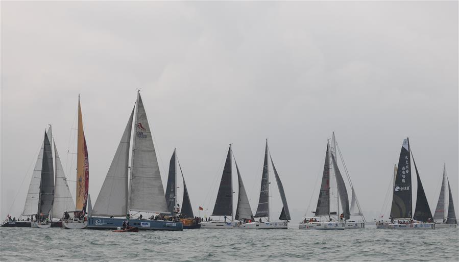 2019环海南岛国际大帆船赛海口到三亚离岸赛开赛