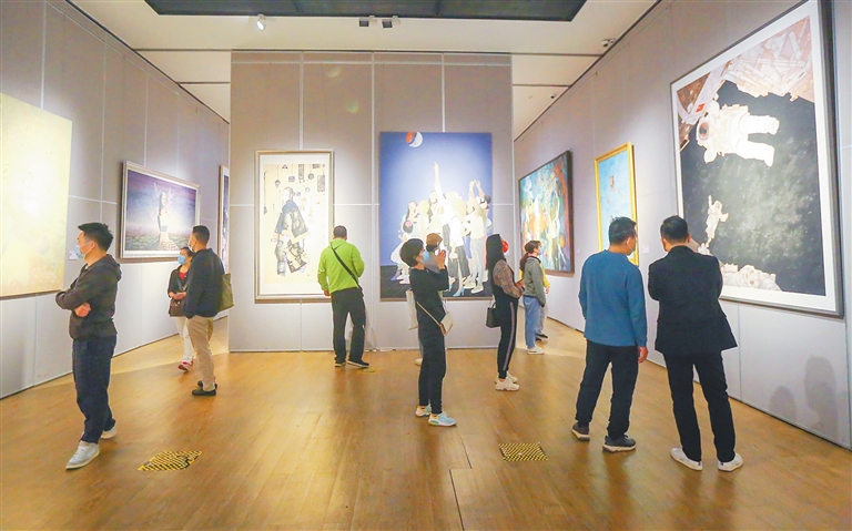 首届海南自贸港国际美术展开幕